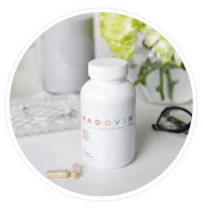 Nadovim bottle and capsules for whole brain health